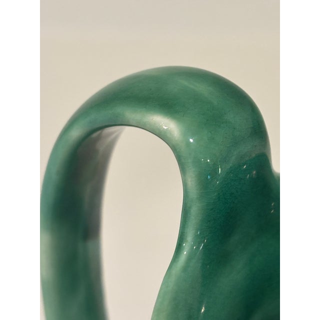 Vintage Wedgwood Majolica Style Etruria & Barlaston Green Grapes & Leaves Pitcher For Sale - Image 12 of 12