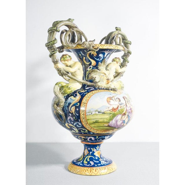 Large Triptych Vases by Richard Ginori, 1900, Set of 3 For Sale - Image 3 of 18