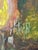 Wood Mid-Century Modern Floral Abstract Acrylic on Board For Sale - Image 7 of 18