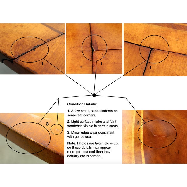 Jonathan Charles Buckingham Mahogany & Satinwood Oval Dining Table For Sale - Image 18 of 18