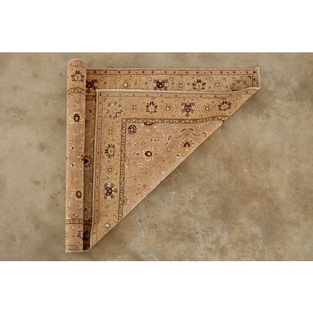 Vintage Oushak Style Beige Rug For Sale - Image 12 of 13