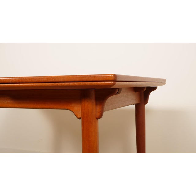 Gunni Omann Vintage Extendable Teak Dining Table attributed to Gunni Omann for Omann Jun, 1960s For Sale - Image 4 of 13