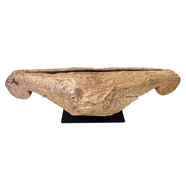 Wood Tribal Slit Drum Sculptural Accent Piece For Sale - Image 4 of 18