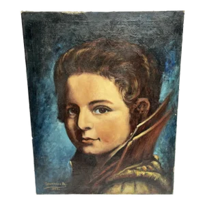 Vintage Dutch Signed and Dated Portrait Painting