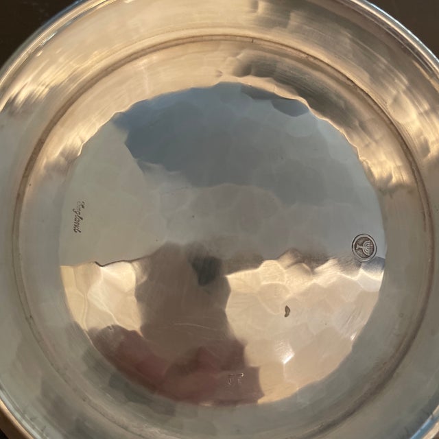 Barker Ellis 1787 King George III Shilling Hammered Silverplate Lidded Pitcher - Menorah England Mark For Sale - Image 10 of 10