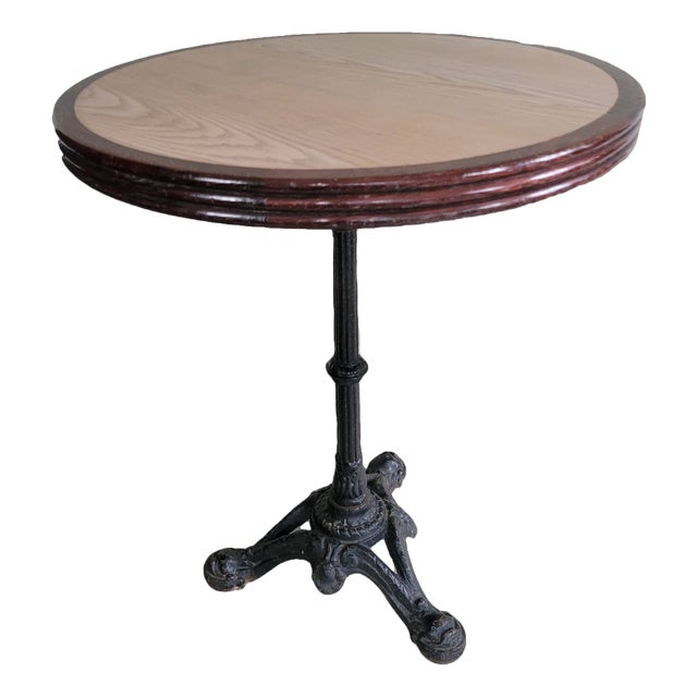 Parisian Bistro Table in Black Cast Iron, 1890s For Sale