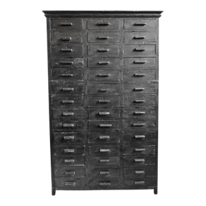 Antique Black Drawer Shop Cabinet