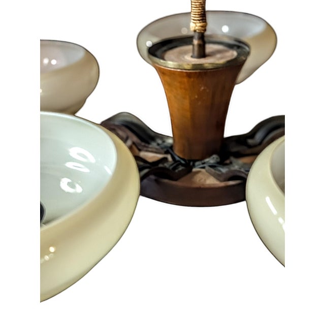 Five Arm Pendant Light by Paaavo Tynell for Oy Taito Ab, 1940s For Sale - Image 4 of 15