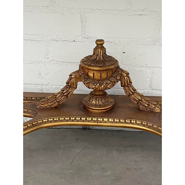 Early 20th Century Renaissance Style Carved and Gilded Pier Mirror and Console Table With Marble Top For Sale - Image 11 of 12