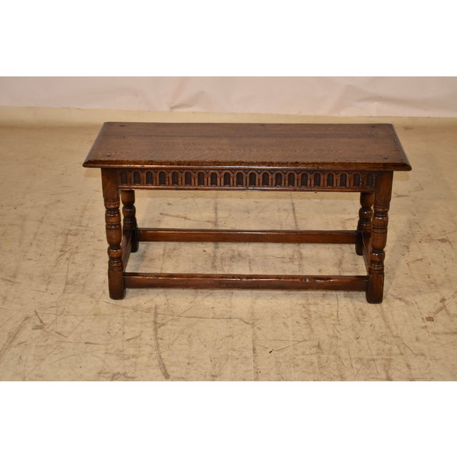 Wood Late 19th Century English Oak Joint Bench For Sale - Image 7 of 7