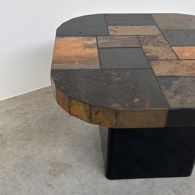 Stone Vintage Mosaic Slate Coffee Table For Sale - Image 7 of 9