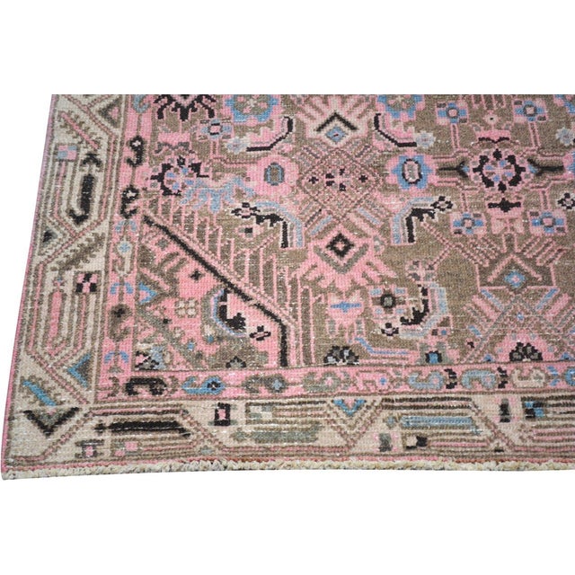 Turkish Vintage Turkish Hand Knotted Wool Rug, 3'1''x10' For Sale - Image 3 of 5