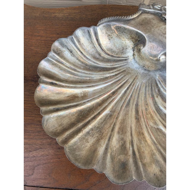 Late 19th Century 19th-Century English Regency Silver-Plate Clam Shell Serving Dish For Sale - Image 5 of 11