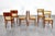 1960s Mid-Century Italian Wood and Yellow Fabric Chairs, 1960s, Set of 6 For Sale - Image 5 of 16