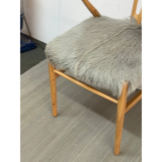 Animal Skin H D Buttercup Kairo Goat Hide Wishbone Chair For Sale - Image 7 of 12