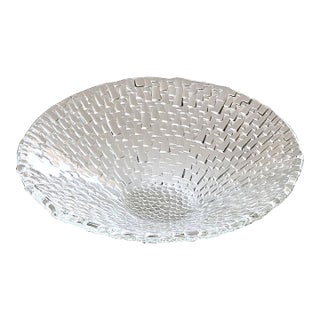 Vintage Pilgrim Glass Textured Glass Bowl For Sale