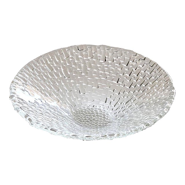 Vintage Pilgrim Glass Textured Glass Bowl For Sale