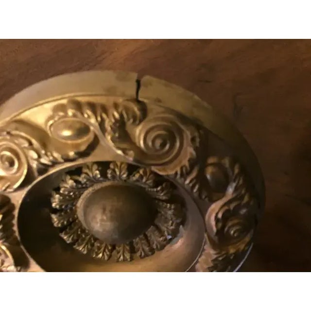 19th Century Antique 19th Century American Federal Empire Gilt Spun Brass Drapery Tie Backs - A Pair For Sale - Image 5 of 13