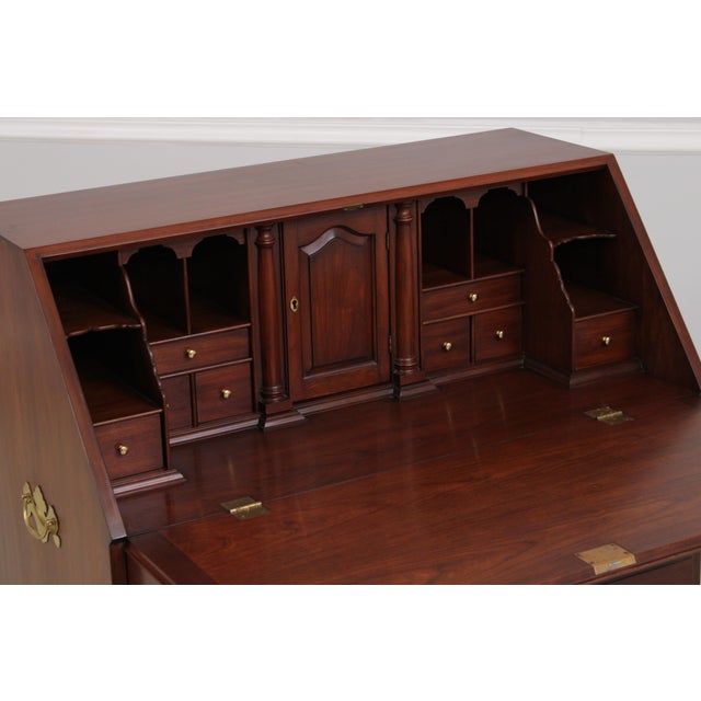 1980s Henkel Harris Cherry Slant Front Desk For Sale - Image 5 of 18