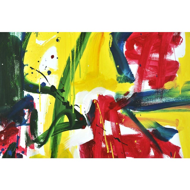 Mid-Century Modern Multi Big Moves, Original Abstract Painting by Robbie Kemper For Sale - Image 3 of 7
