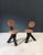 Mid-Century Modern Mediterranean Tripod Side Chairs from Audoux Minet, France, 1950s, Set of 2 For Sale - Image 3 of 18