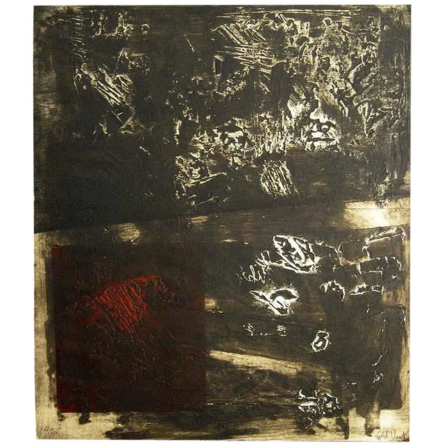 Kjeld Ulrich, Ltd Ed Abstract Color Engraving, Denmark Listed Artist Art For Sale