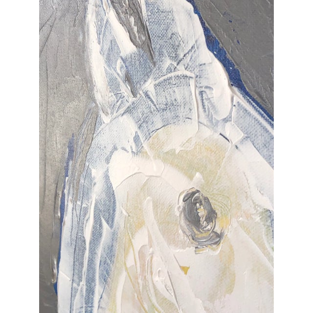 Contemporary Original Painting “Horse in White” by Cassandra on Auker. Acrylic on Stretched Canvas. For Sale - Image 11 of 11