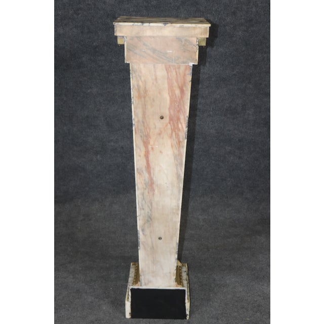 19th C French Regency Style Breche Violet Marble and Bronze Pedestal For Sale - Image 4 of 17
