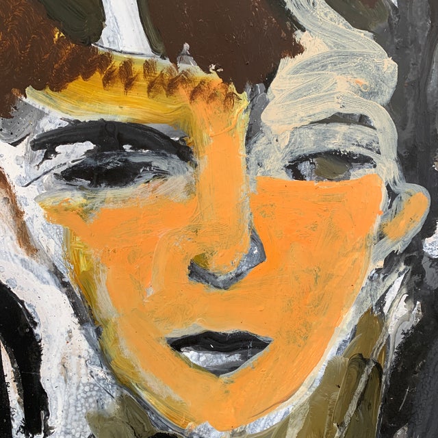 Contemporary Abstract Portrait Ink Wash Painting by Phil Saxon For Sale In West Palm - Image 6 of 11