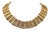 Vintage Signed Napier Goldtone Interlocking Link Wide Collar Necklace For Sale