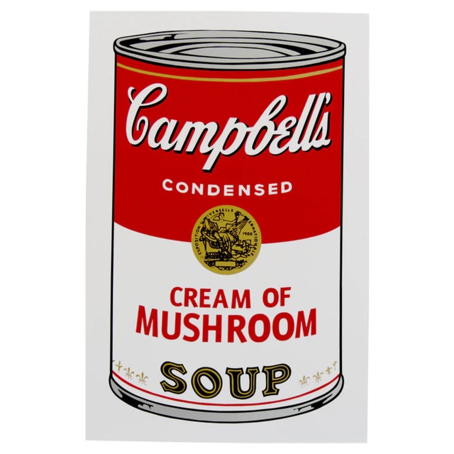 Sunday B. Morning after Andy Warhol, Campbell's Cream of Mushroom Soup, Silkscreen Print For Sale