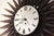 Very nice vintage mid century sunburst wood wall clock by Syroco. It is in very good fully working condition with some...