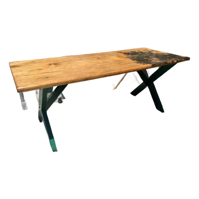 Early Plank Top Picnic Table For Sale