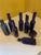Glass Curated Collection of 6 Victorian Cobalt Blue Apothecary & Poison Bottles For Sale - Image 7 of 8