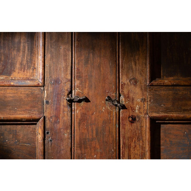 Brown Mid-19th Century Painted Pine Cupboard For Sale - Image 8 of 17