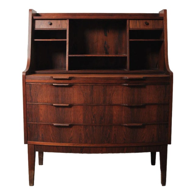 Mid 20th Century Danish Modern Rosewood Secretary Desk by Arne Wahl Iversen For Sale