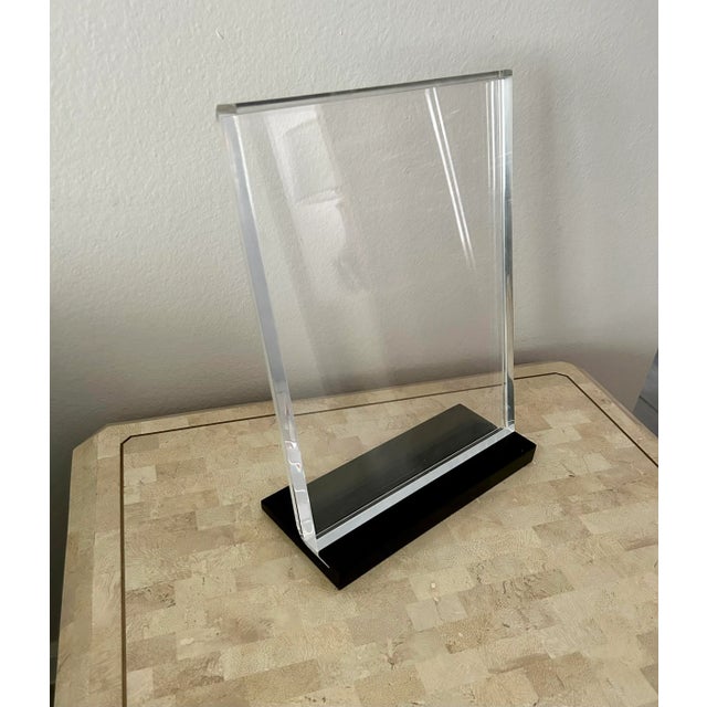 1980's Lucite Picture Frame For Sale - Image 10 of 11