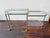 Refined and architectural, this French two-tier bar cart is executed in a cool-toned metal frame with crisply fluted,...