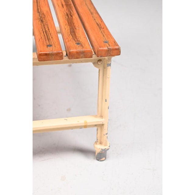 Wood Industrial Plant Table in Wood For Sale - Image 7 of 10