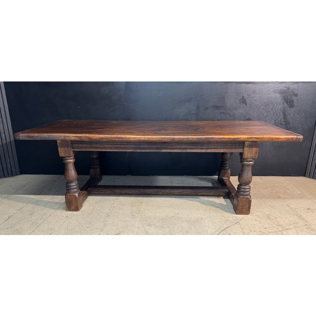 A very rare Farmhouse Table being over 1 meter deep. Made from Solid Oak and dating to the early 1900s. English in Origin...