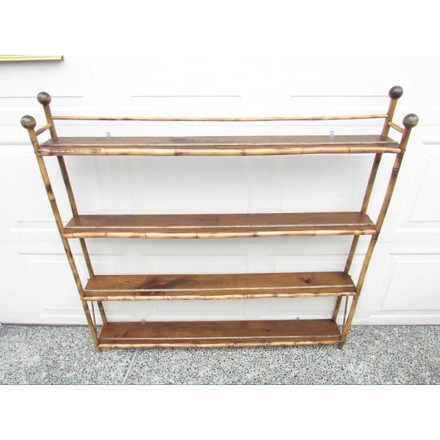 English Antique English Bamboo Wall Shelf or Plate Rack For Sale - Image 3 of 17