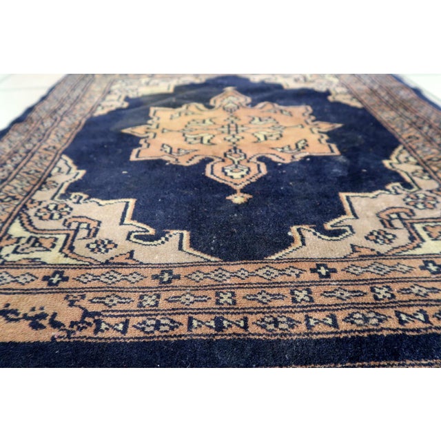Traditional 1960s, Handmade Vintage Uzbek Bukhara Rug 2.1' X 2.1' For Sale - Image 3 of 11