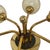 Metal Mid Century Modern / Atomic Age Sputnik Pendant Lamp with 6 Patterned Glass Shades from VEB Germany For Sale - Image 7 of 11