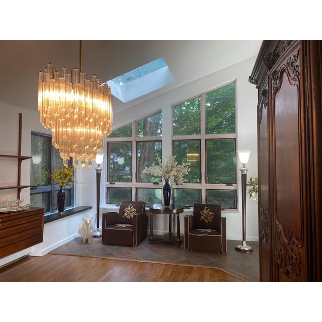 1960s Six-Tier Murano Crystal Italian 120 Quadriedri Prism Chandelier For Sale In New York - Image 6 of 10