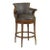 Swivel Leather Counter Stool, Bordeaux Finish For Sale