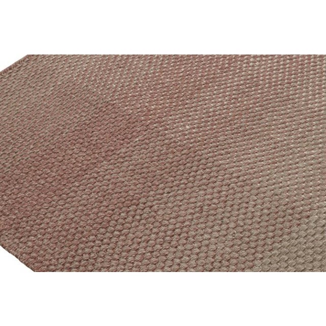 2010s Rug & Kilim’s Scandinavian Style Ombre Kilim Rug in Brown Patterns For Sale - Image 5 of 7