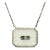 Art Deco Rock Crystal & White Gold Pendant Necklace – Diamond & Enamel – 1920s For Sale