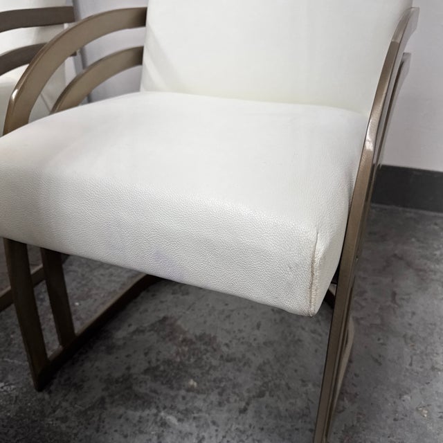 Milo Baughman Style Cantilever Dining Chairs, Set of Six For Sale - Image 11 of 12