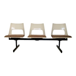 Mid-Century Modern Tandem Three Seat Bench by Krueger, 1970s For Sale