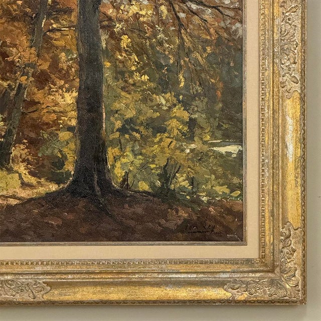 Framed Oil Painting on Canvas by Fernand Ley (1910-1973) 'Path in the Forest' For Sale - Image 11 of 17